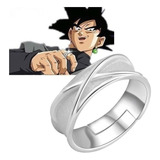 Anillo De Dedo Super Negro Son Goku Tiempo Plata Pla