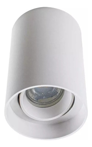 Spot Sobrepor Cilindro Teto Moderno Branco Com Lampada Gu10 110v/220v