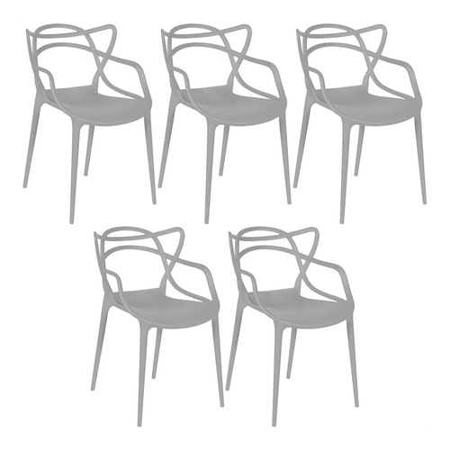 Kit 5 Cadeiras Allegra P/ Varanda/cozinha/área Externa