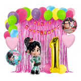 Globos Kit Decoración Cumpleaños Vanellope Ralph