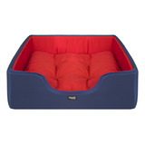 Cama Square Tamanho G Marinho Caminha Para Cachorro Gato Cor Azul-marinho