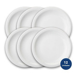 Set X 12 Plato Postre Porcelana Schmidt 21 Cm