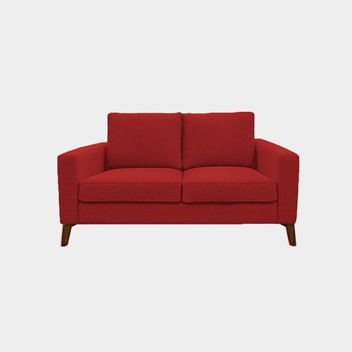 Love Seat Praga Tela Curri Rojo - Inlab Muebles