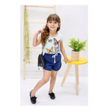 Kit 2 Conjunto Infantil Menina Criança 100% Algodão Macio