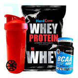 1k Whey Protein Hardcore Proteina + Bcaa 4000 Gentech +vaso 