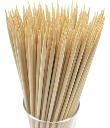 Palillos De Bambú Para Brochetas 20cm Hopelf 100 Piezas