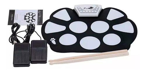 Bateria Eletronica Musical Portátil Roll Up Com Baqueta +nfe