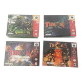 4 Cajas Custom Para Juegos Turok Nintendo 64 (solo Cajas)