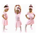   Kit Roupa De Ballet Infantil 7 Peças Rosa O Mais Completo