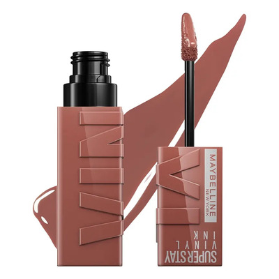 Maybelline Super Stay Vinyl Ink, Labial Líquido de Larga Duración, Efecto Vinilo y Acabado Brillante Instantáneo, Color Intenso por Hasta 16 Horas, Tono Punchy | Envío gratis