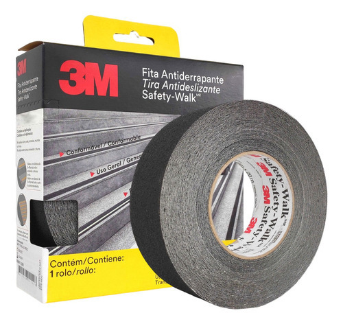 Fita Antiderrapante Safety Walk Ug Preto 50mm X 20m 3m