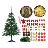 Árvore De Natal Pinheiro Tradicional 1,50m 220 Galhos Enfeit