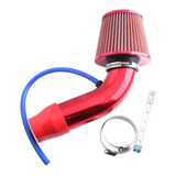 Rojo Filtro De Alto Flujo+tubo De Entrada De Aire Frío