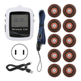 Receptor De Reloj Inalámbrico Waiter Calling System + 10 Cu