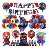 Cotillón Spiderman Decoración Cumpleaños Hombre Araña