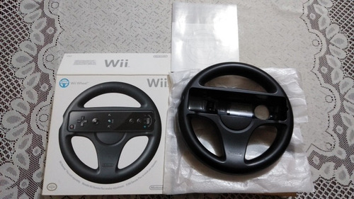 Wii Volante Negro Original En Caja