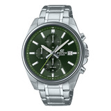 Relógio Masculino Casio Edifice Efv-610d 3c Diam 43,8 Mm  Impact Mesh Color Silver Bezel Color $$$ Cor De Fundo D-3c