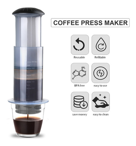 Máquina De Prensa De Café Y Café Expreso Manual Portátil