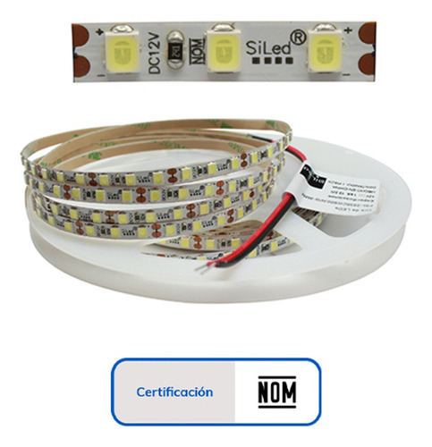 Tira Flexible 600 Led 2835 Bco Puro Int Fsl-2835w600-n/w-5mm