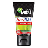 Garnier Men Acno Fight Limpiador Facial Acido Salicilico Tipo De Piel Con Barros Y Espinillas