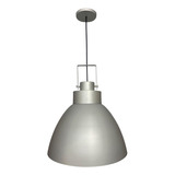 Lustre Pendente Utron Alumínio King Estilo Industrial 40cm Cor Cinza/branco Monocromático Bivolt