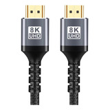 Cable Hdmi 2.1 Vídeo 8k 60hz Ultra Hd 48gbps De 2metros