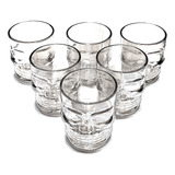 Set De 6 Vasos Tipo Craneo Calavera Old Fashion 250ml Vidrio