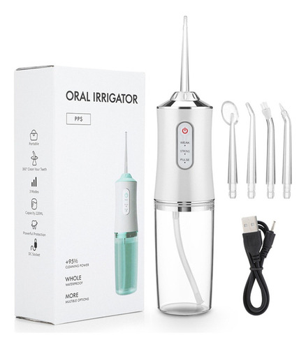 Irrigador Oral Usb De 240 Ml Limpieza De Dientes Portátil