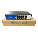 Switch Poe 8 + 2 Puertos, 10/100mbps 52v 2.3a - 120w