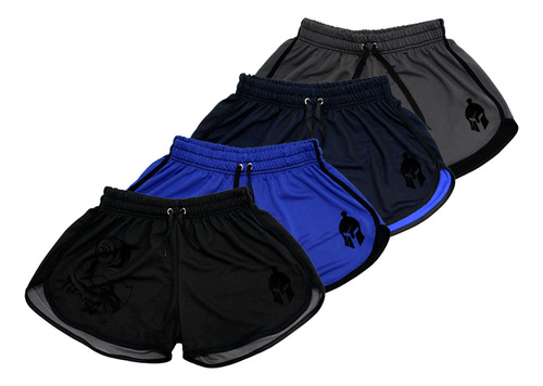Kit 4 Shorts Muay Thai Boxe Kickboxing Dryfit Titanio Unisex