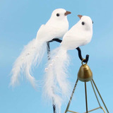 Jogo De Três Pássaros Brancos Enfeites De Natal Natalino