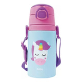 Garrafinha De Alumínio Animal Fun Unicornio 450ml Buba