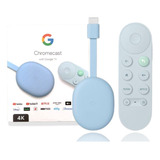 Google Chromecast 4k Con Control - Celeste