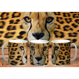 Taza De Ceramica Cheetah 3d Art