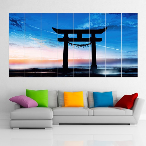 Cuadro Poliptico Paisaje Japones Torii Art Xxl 192x100cm