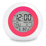 Reloj Despertador Digital Para Niños Toota Blanco/rojo