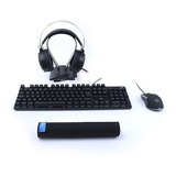 Kit Teclado Mouse E Fone Hp Gamer Pro 4 Em 1 Gm3000 Preto