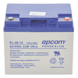 Batería Epcom Panel Solar 12v 40ah Agm-vrla Ciclo Profundo