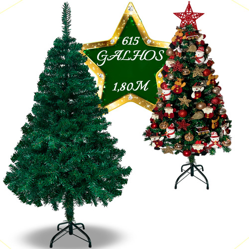 Árvore De Natal Pinheiro Grande Luxo Cheia E Gorda Linda