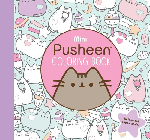 Colorea Pusheen Arte Mini Libro Gato Fancy Helados Mandalas