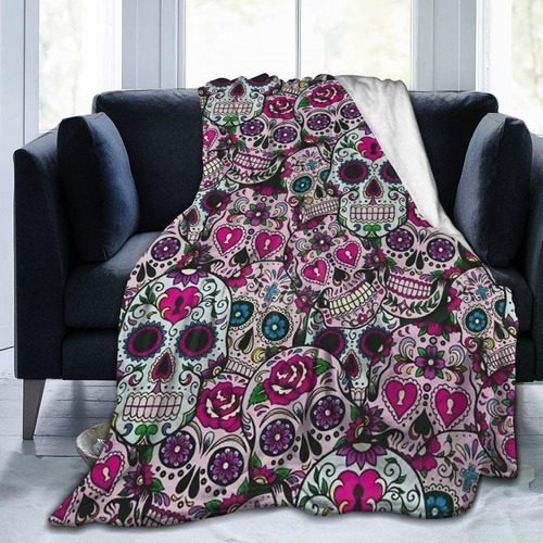 Manta De Calavera Para Hombres Y Mujeres, Manta De Cama De C