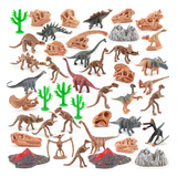 Juego De Dinosaurio De Volcán Bretoyin 43pcs Juguetes De Din