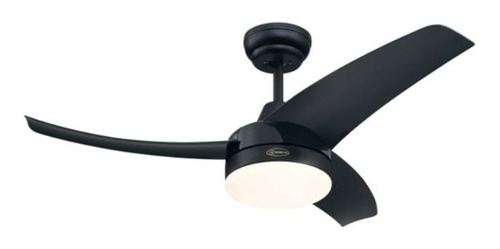 Ventilador De Techo 421 B Negro Brillante Decorativo Luz 24w