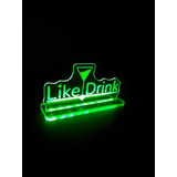 Display Acrílico Iluminado Led Personalizado Presente 40 Cm Cor Da Estrutura Verde