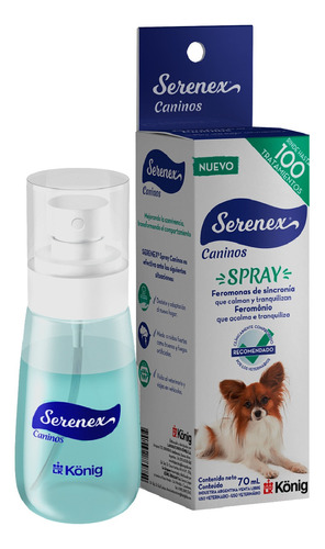 Serenex Spray Feromonas De Sincronia Perros 70 Ml