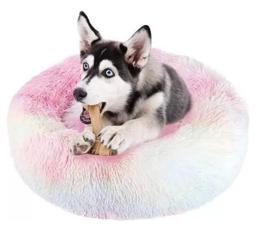 Cama Felpa 80cm Para Mascota Gato Perro Colores