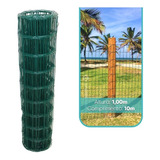 Cerca Jardim Decorativa 10,00 X 1,00m Revestida Pvc Verde