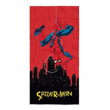 Toalha De Banho Felpuda Kids Spider Man Barata Cor Vermelho Homem Aranha