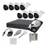 Kit Camaras De Seguridad 8 Camaras Bala 4k Dvr 4k 1tb Cctv