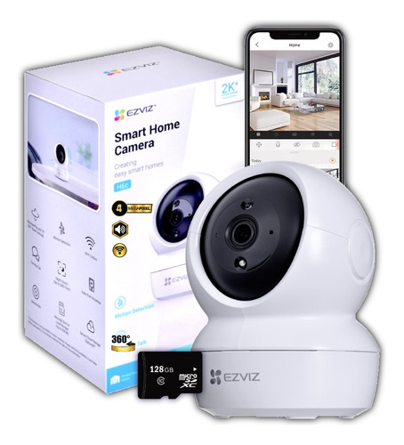 Cámara Seguridad Wifi Robótica Ezviz 2k/4mp 360 + Micro 128g